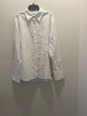 Nisha Nonoo Linen Blend Button Down Shirt